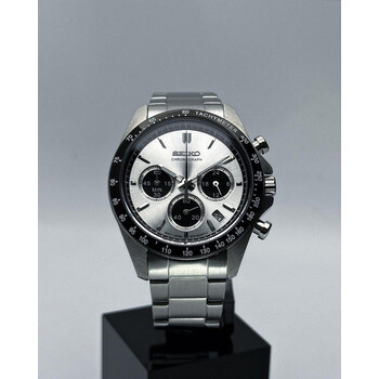 Custom Seiko Mod • Silver Panda Quartz Chronograph • 39mm